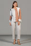 Multi Colored Linen Shirt Style Tunic with Pant