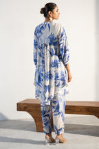 Off White Muslin Silk Printed Co-Ord Set