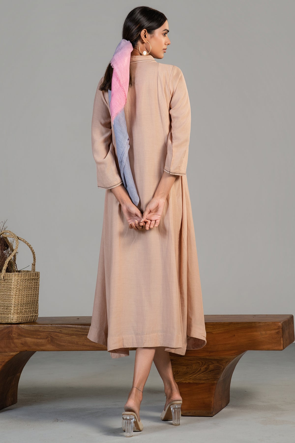Pink Cotton Silk Dress