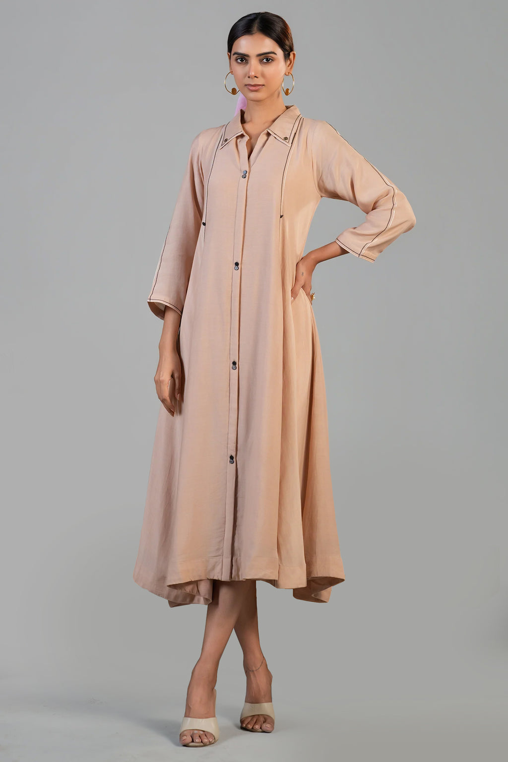 Pink Cotton Silk Dress