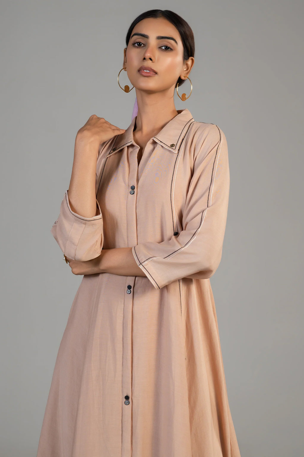 Pink Cotton Silk Dress