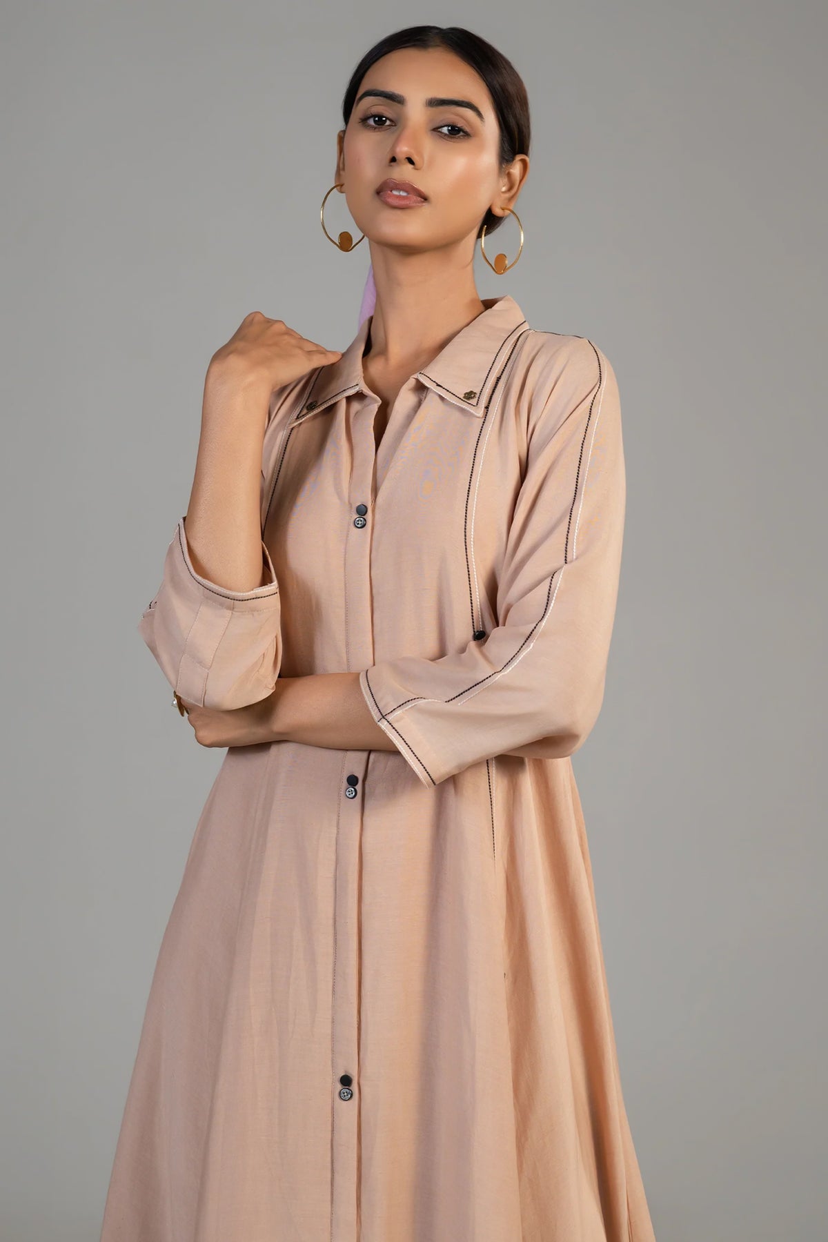 Pink Cotton Silk Dress