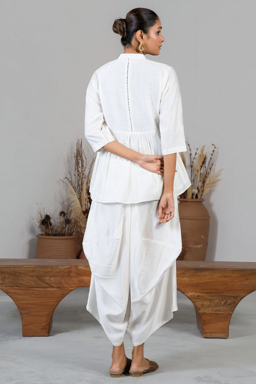 Ivory White Soft Cotton Co-Ord Set