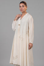 Ivory Cream Muslin Silk Co-Ord Set