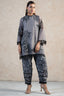 Grey Linen Floral Printed Co-Ord Set