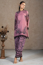 Dusty Pink Linen Floral Printed Co-Ord Set