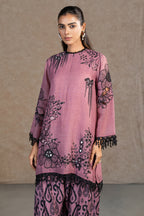 Dusty Pink Linen Floral Printed Co-Ord Set