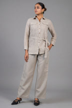 Grey Linen Co-Ord Set