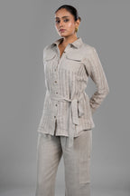 Grey Linen Co-Ord Set
