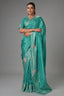 Sea Green Tissue Silk Saree with Sequin Border