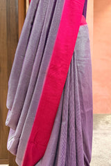 Purple and Pink Modal Silk Saree