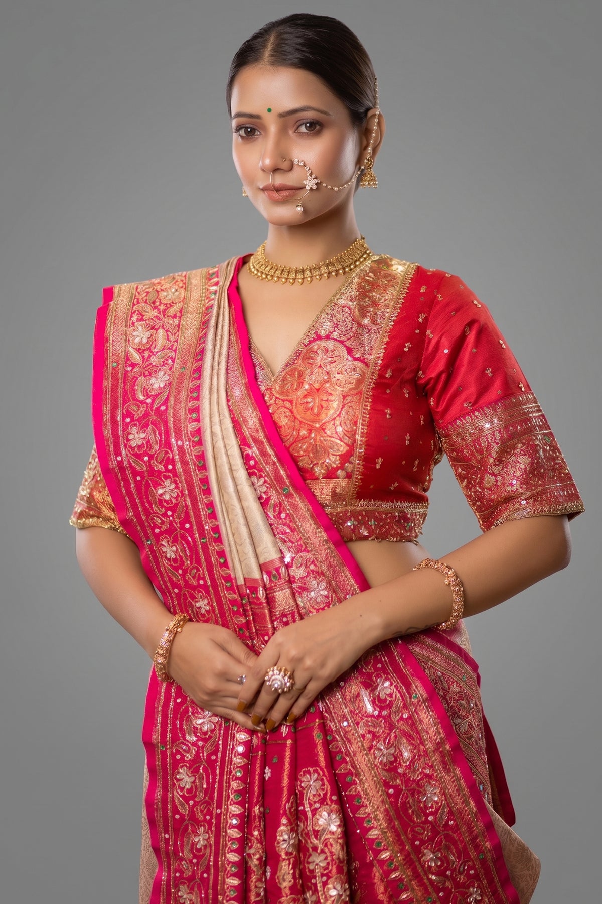 Cream Uppada Silk All Over Woven Traditional Saree