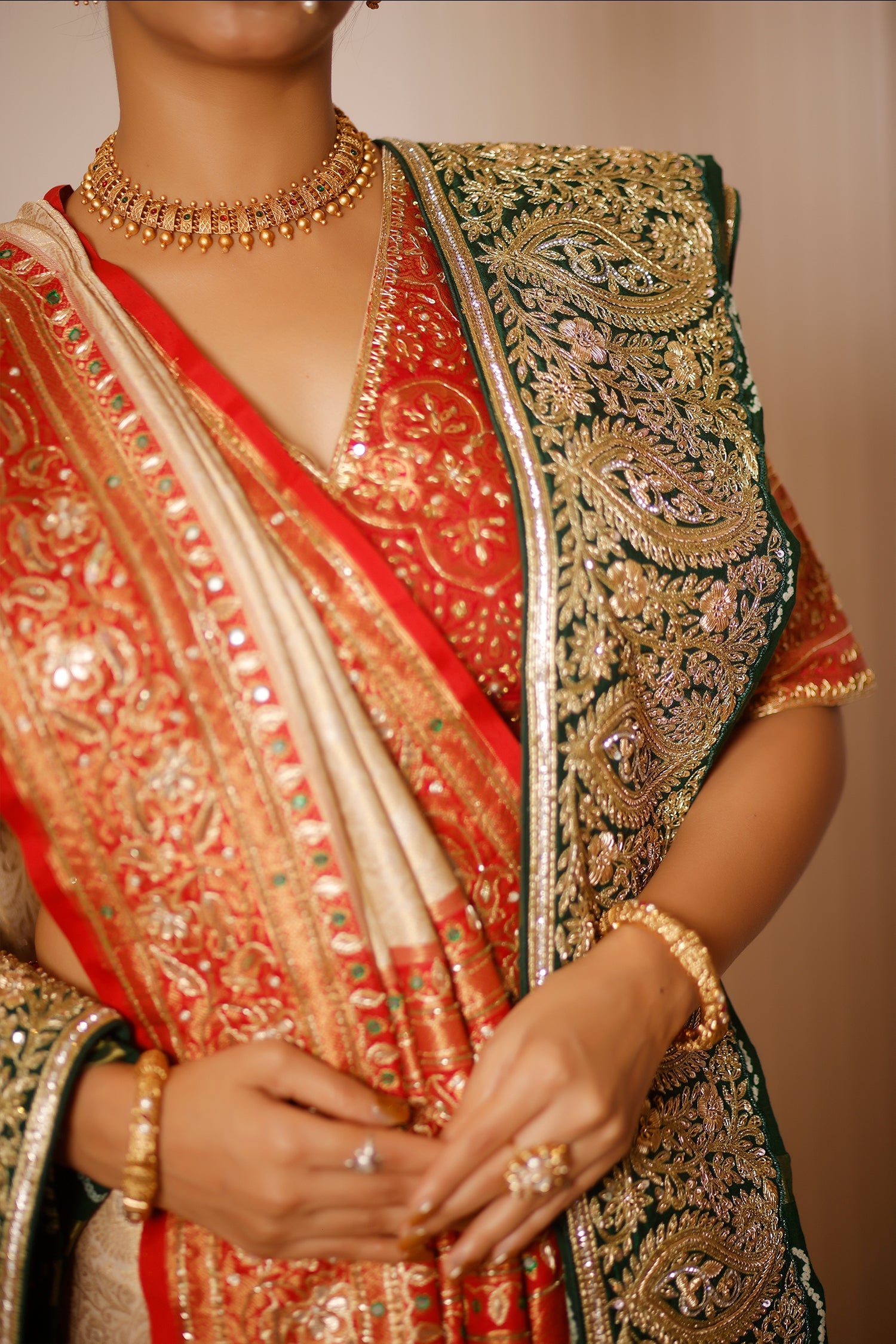 Cream Uppada Silk All Over Woven Traditional Saree
