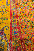 Yellow Dola Silk Pashmina Printed Saree with Sequin Cutdana Work