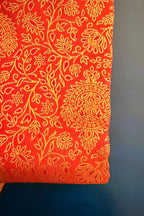 Rust Orange Kanchipuram Tissue Silk Traditional Woven Saree with Pink Hightlight