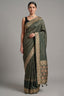 Green Georgette Traditional Bandhej Saree with Cutdana and Bead Work