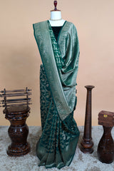 Green Art Silk Banarasi Woven Saree
