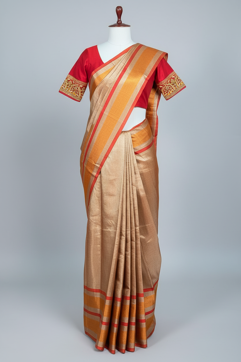 Golden Tissue Silk Saree