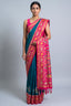 Rama Blue Art Silk Saree with Patola Border and Contrast Pallu