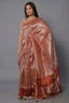 Orange Dola Silk Weaving Scallop Border Saree with Sequin Embroidered Butta