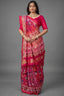 Pink Silk Traditional Patola Saree with Bead Work