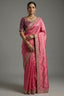 Light Pink Tissue Silk Gota Worked Saree with Readymade Blouse