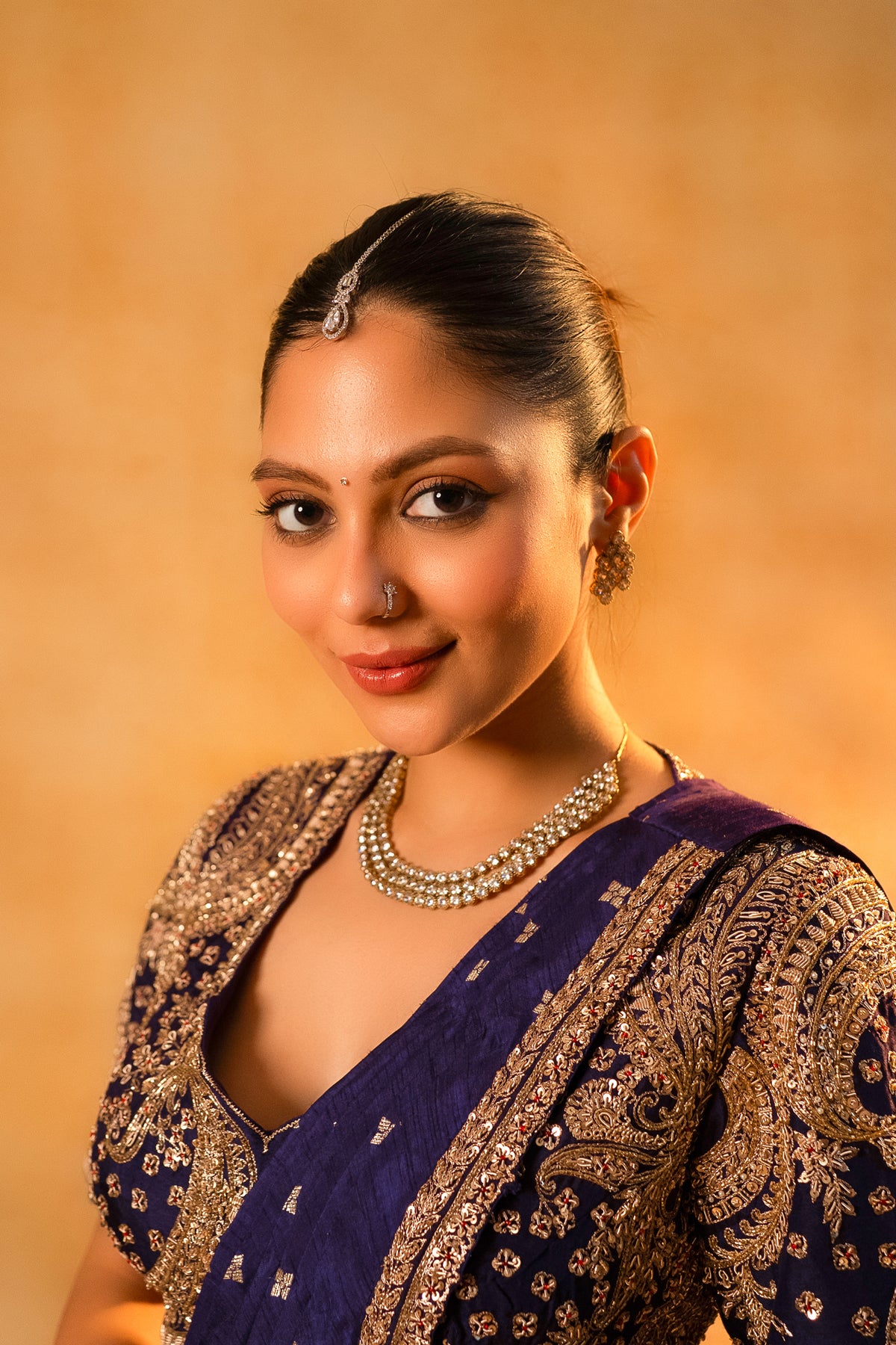Imperial Plum Purple Raw Silk Pleated Ready to Wear Woven Saree with Designer Readymade Blouse