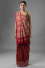 Pink Silk Traditional Patola Saree with Beads and Mirror Work