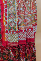 Green Silk Traditional Patola Weave Saree with Handwork