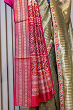 Green Tissue Woven Saree with Patola Dupatta