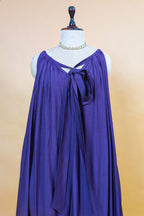 Blue Cotton Silk Solid Co-Ord Set