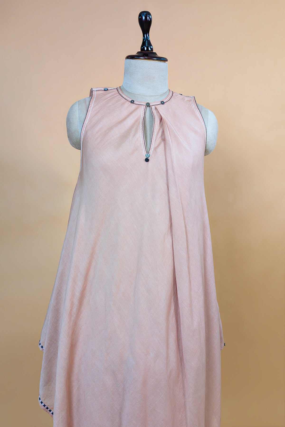 Rose Pink Cotton Silk Solid Co-Ord Set