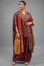 Imperial Maroon Silk Co-ord Set with Multi-Tonal Hand-Embroidered Cape Jacket