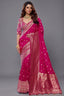 Dark Rani Pink Gaji Silk Woven Saree