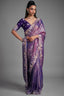 Deep Royal Purple Shimmer Tissue with Heavy Sequined Border
