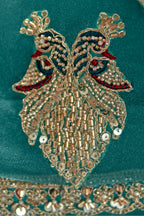 Sea Green Organza Saree with Intricate Border Work