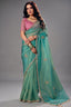 Pastel Mint Green Organza Saree with Delicate Embroidered Border