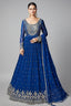 Blue Georgette Sequin Embroidered Anarkali Suit