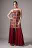 Maroon Gaji Silk Ajrakh Printed Straight Cut Palazzo Suit with Tassles