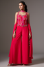 Pink Crepe Silk Woven Corset Palazzo Set