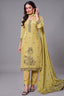 Green Tissue Jacquard Woven Straight Cut Suit