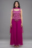 Pink Georgette Woven Top and Palazzo Set