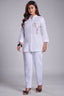 Pearl White Cotton Bird Motif Co-Ord Set