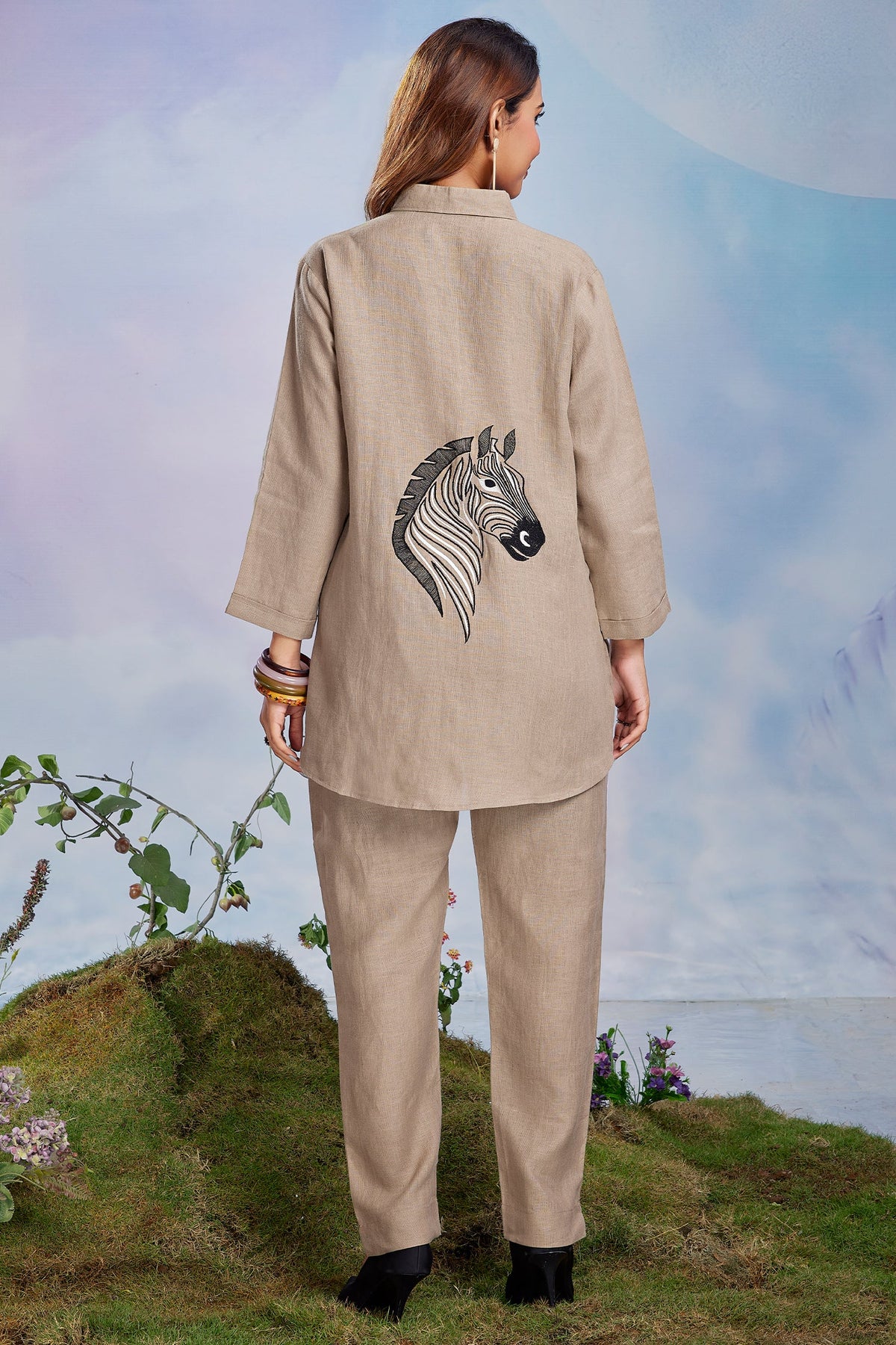 Beige Linen Co-Ord Set
