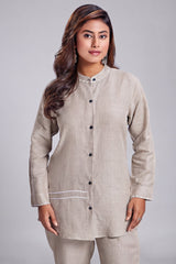 Beige Linen Co-Ord Set