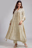 Light Pale Moss Green Mul Cotton Floral Embroidered Kurta Set