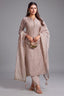 Rose Brown Mul Cotton Sequin Embroidery Straight Cut Kurta Set