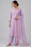 Lilac Purple Gotta Lace Cotton Straight Cut Suit