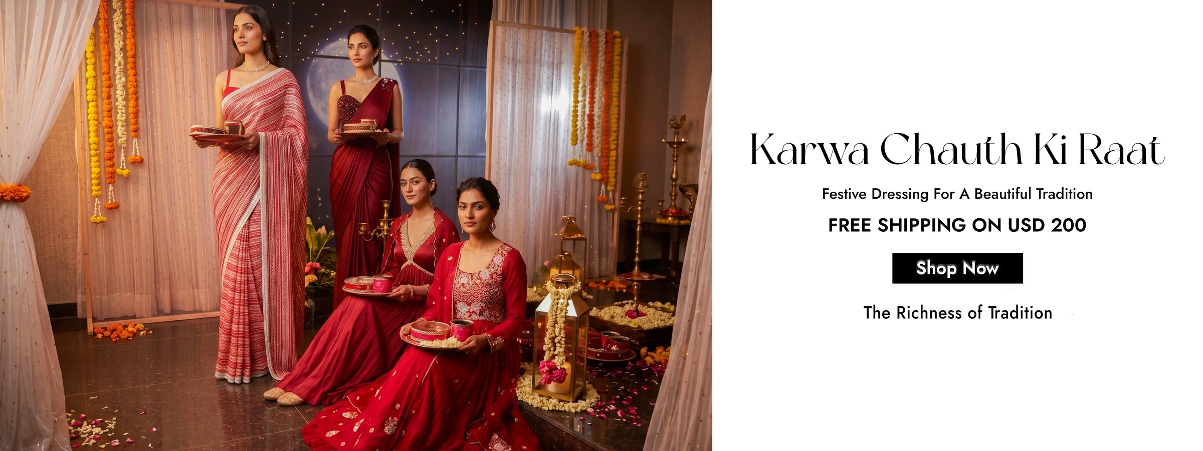 Karwa Chauth Ki Raat — festive Indian occasion wear