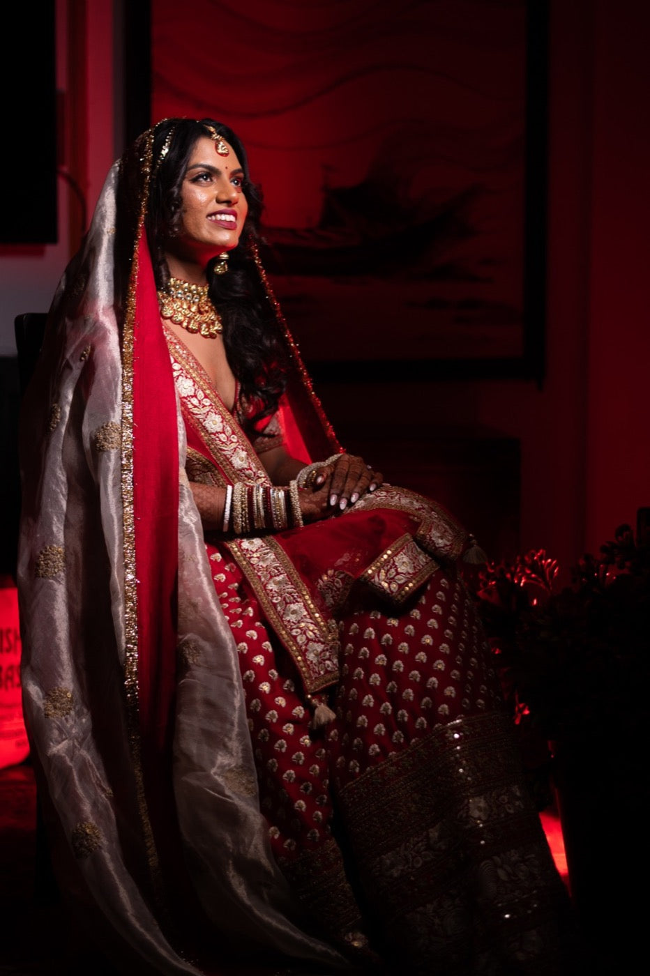 Asopalav customer wearing Indian occasion wear